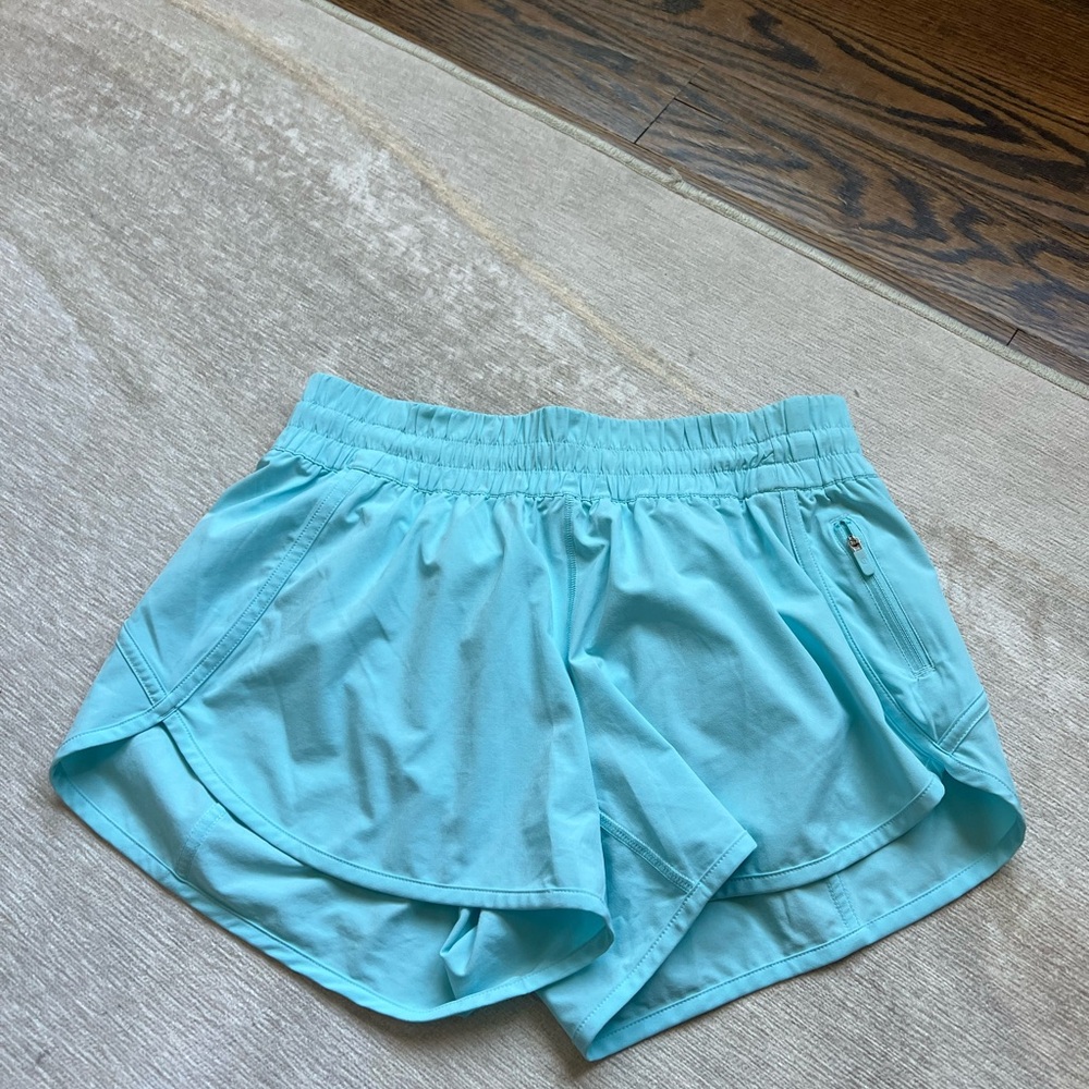 lululemon Track That mid-Rise Lined Short 3” blue